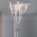 GobekUsa LED U Shape Chandelier Pendant Lamp Dimmable Ceiling Light