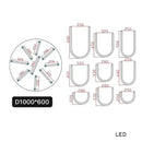 GobekUsa LED U Shape Chandelier Pendant Lamp Dimmable Ceiling Light