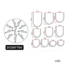 GobekUsa LED U Shape Chandelier Pendant Lamp Dimmable Ceiling Light