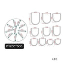 GobekUsa LED U Shape Chandelier Pendant Lamp Dimmable Ceiling Light