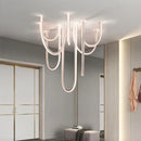 GobekUsa LED U Shape Chandelier Pendant Lamp Dimmable Ceiling Light