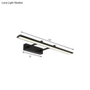 GobekUsa Modern Acrylic LED Vanity Lighting Fixture in Black/Chrome, 15"/19" Wide