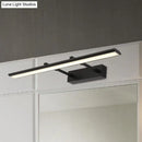 GobekUsa Modern Acrylic LED Vanity Lighting Fixture in Black/Chrome, 15"/19" Wide