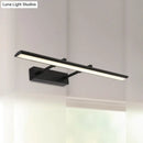 GobekUsa Modern Acrylic LED Vanity Lighting Fixture in Black/Chrome, 15"/19" Wide