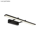 GobekUsa Modern Acrylic LED Vanity Lighting Fixture in Black/Chrome, 15"/19" Wide
