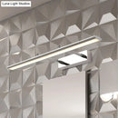 GobekUsa Modern Acrylic LED Vanity Lighting Fixture in Black/Chrome, 15"/19" Wide