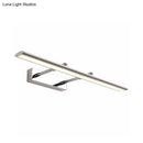 GobekUsa Modern Acrylic LED Vanity Lighting Fixture in Black/Chrome, 15"/19" Wide
