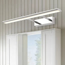 GobekUsa Modern Acrylic LED Vanity Lighting Fixture in Black/Chrome, 15"/19" Wide