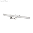 GobekUsa Contemporary LED Vanity Lighting in Chrome for Linear Shower Room Bath with Double Arm, Warm/White Light