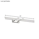 GobekUsa Contemporary LED Vanity Lighting in Chrome for Linear Shower Room Bath with Double Arm, Warm/White Light