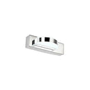 GobekUsa Waterproof LED Vanity Mirror Light with Acrylic Lampshade - Chrome Sconce Lamp in Warm/White Light