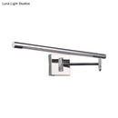 GobekUsa Adjustable LED Vanity Sconce with Metallic Mini Cylinder and Round/Square Backplate in Silver - Warm/White Lighting