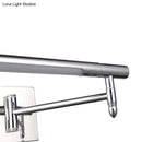 GobekUsa Adjustable LED Vanity Sconce with Metallic Mini Cylinder and Round/Square Backplate in Silver - Warm/White Lighting