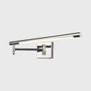 GobekUsa Adjustable LED Vanity Sconce with Metallic Mini Cylinder and Round/Square Backplate in Silver - Warm/White Lighting