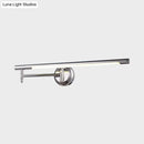 GobekUsa Adjustable LED Vanity Sconce with Metallic Mini Cylinder and Round/Square Backplate in Silver - Warm/White Lighting