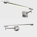 GobekUsa Adjustable LED Vanity Sconce with Metallic Mini Cylinder and Round/Square Backplate in Silver - Warm/White Lighting