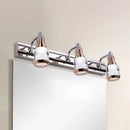 GobekUsa Modern Chrome LED Vanity Wall Light, 2/3 Bulbs, 12"/18" Long, White/Warm Light