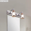 GobekUsa Modern Chrome LED Vanity Wall Light, 2/3 Bulbs, 12"/18" Long, White/Warm Light