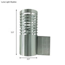 GobekUsa Modern Chrome LED Wall Lamp with Hollow Design and Warm/White Light