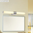 GobekUsa Modern Chrome LED Wall Vanity Light with Acrylic Tube and Warm/White Light, 18"/23.5"/31.5" Length