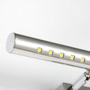 GobekUsa Stainless Steel Vanity Lamp: Minimalist Nickel LED Wall Light with Pivot Joint