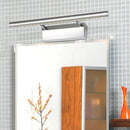 GobekUsa Stainless Steel Vanity Lamp: Minimalist Nickel LED Wall Light with Pivot Joint