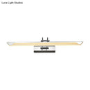 GobekUsa Ultra-Thin LED Nickel Wall Lamp for Bathroom - Simple Style, Warm/White Light (17"/23" Width)