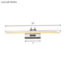 GobekUsa Ultra-Thin LED Nickel Wall Lamp for Bathroom - Simple Style, Warm/White Light (17"/23" Width)