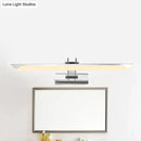 GobekUsa Ultra-Thin LED Nickel Wall Lamp for Bathroom - Simple Style, Warm/White Light (17"/23" Width)
