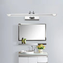 GobekUsa Ultra-Thin LED Nickel Wall Lamp for Bathroom - Simple Style, Warm/White Light (17"/23" Width)