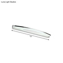 GobekUsa Sleek Modern Metal Vanity Lighting: Oval Shade LED Wall Light Sconce in Chrome, 15"/21" Dia, Warm/White Light