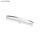 GobekUsa Sleek Modern Metal Vanity Lighting: Oval Shade LED Wall Light Sconce in Chrome, 15"/21" Dia, Warm/White Light