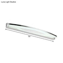 GobekUsa Sleek Modern Metal Vanity Lighting: Oval Shade LED Wall Light Sconce in Chrome, 15"/21" Dia, Warm/White Light
