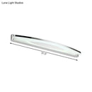 GobekUsa Sleek Modern Metal Vanity Lighting: Oval Shade LED Wall Light Sconce in Chrome, 15"/21" Dia, Warm/White Light
