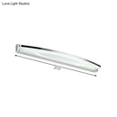 GobekUsa Sleek Modern Metal Vanity Lighting: Oval Shade LED Wall Light Sconce in Chrome, 15"/21" Dia, Warm/White Light
