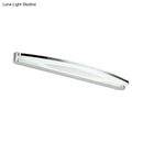 GobekUsa Sleek Modern Metal Vanity Lighting: Oval Shade LED Wall Light Sconce in Chrome, 15"/21" Dia, Warm/White Light