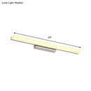 GobekUsa Contemporary LED Chrome Vanity Light with Streamlined Metal Shade for Bathroom