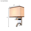 GobekUsa Contemporary Rectangle LED Wall Sconce Lighting in Chrome with Spotlight