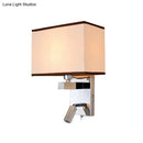 GobekUsa Contemporary Rectangle LED Wall Sconce Lighting in Chrome with Spotlight