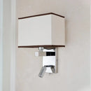 GobekUsa Contemporary Rectangle LED Wall Sconce Lighting in Chrome with Spotlight