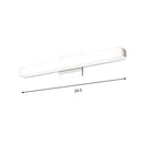 GobekUsa Modern LED Wall Sconce with Acrylic Shade, Chrome Finish, Rectangular Vanity Lighting in Warm/White Light - 16.5"/24.5" Dia