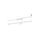 GobekUsa Modern LED Wall Sconce with Acrylic Shade, Chrome Finish, Rectangular Vanity Lighting in Warm/White Light - 16.5"/24.5" Dia