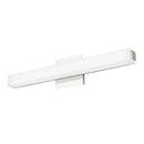 GobekUsa Modern LED Wall Sconce with Acrylic Shade, Chrome Finish, Rectangular Vanity Lighting in Warm/White Light - 16.5"/24.5" Dia