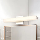 GobekUsa Modern LED Wall Sconce with Acrylic Shade, Chrome Finish, Rectangular Vanity Lighting in Warm/White Light - 16.5"/24.5" Dia
