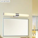 GobekUsa Modern Chrome LED Wall Vanity Light with Acrylic Tube and Warm/White Light, 18"/23.5"/31.5" Length