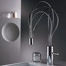 GobekUsa LED Waterfall Bathroom Faucet Chrome Basin Mixer Tap Single Handle