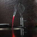 GobekUsa LED Waterfall Bathroom Faucet Chrome Basin Mixer Tap Single Handle
