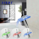 GobekUsa LED Waterfall Glass Basin Mixer Faucet