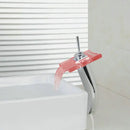GobekUsa LED Waterfall Glass Basin Mixer Faucet