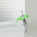 GobekUsa LED Waterfall Glass Basin Mixer Faucet